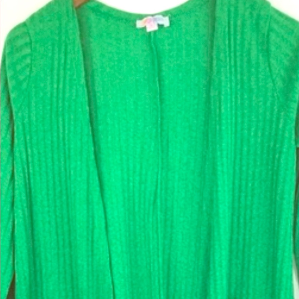XL LulaRoe Sarah bright green ribbed